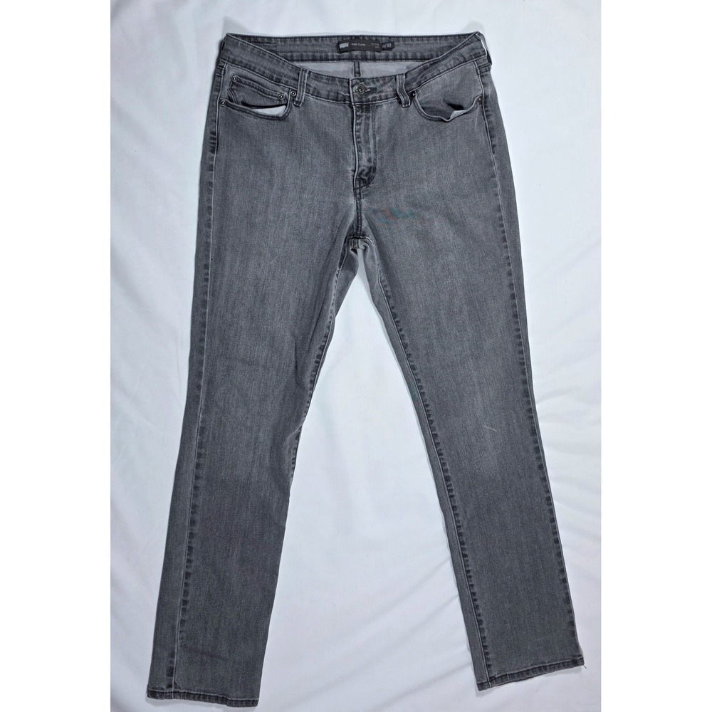 Levis Demi Curve Mid Rise Slim Grey Jeans Women's 14/32
